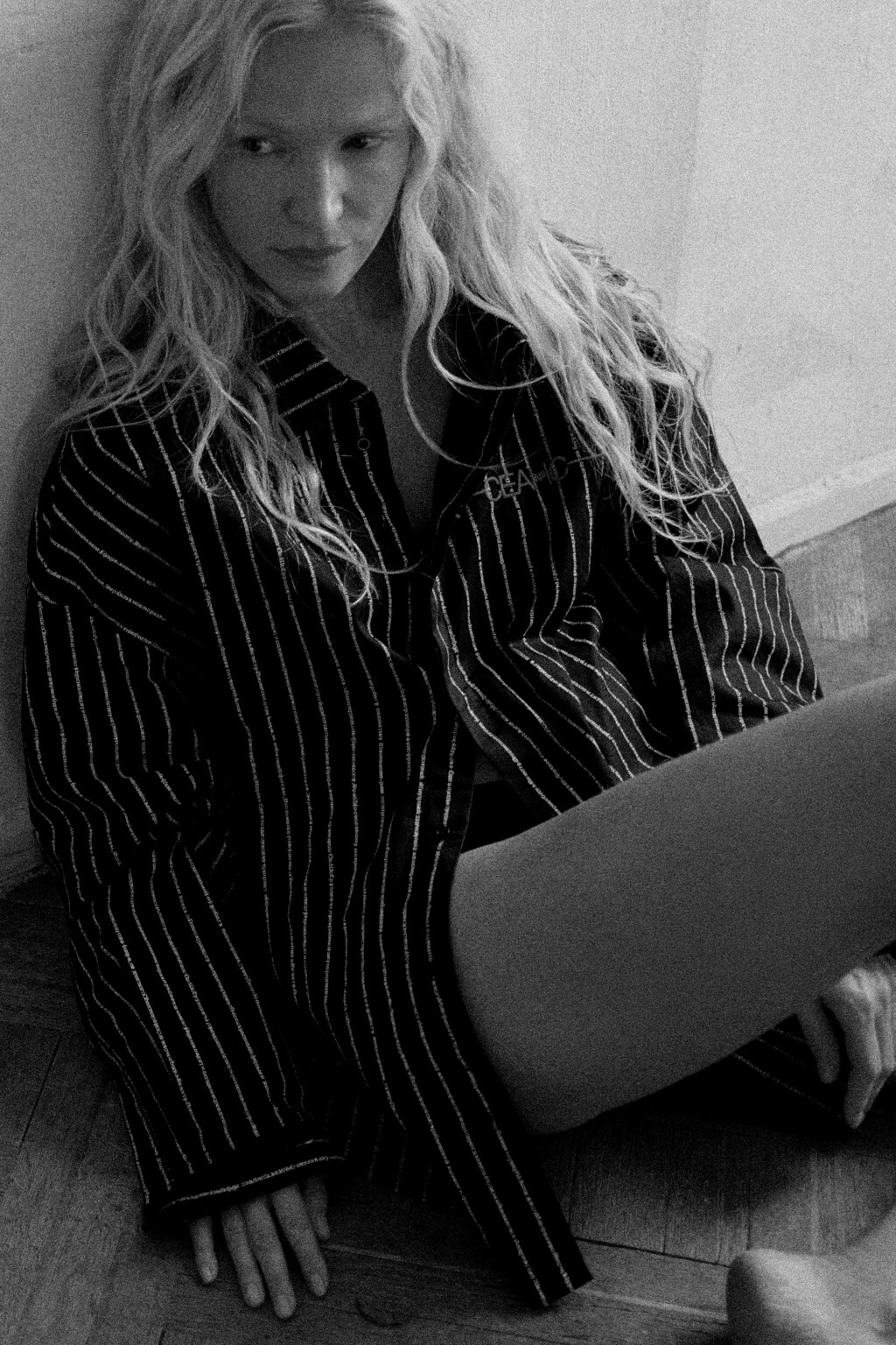 Рубашка хлопковая в полоску - цвет черный - 7