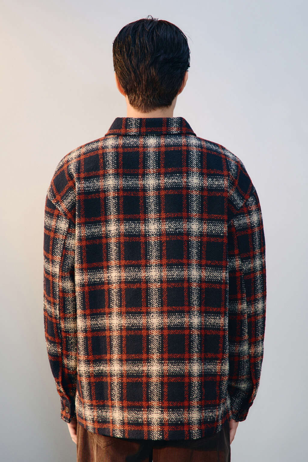 Рубашка-овершот в клетку - цвет синий - 3