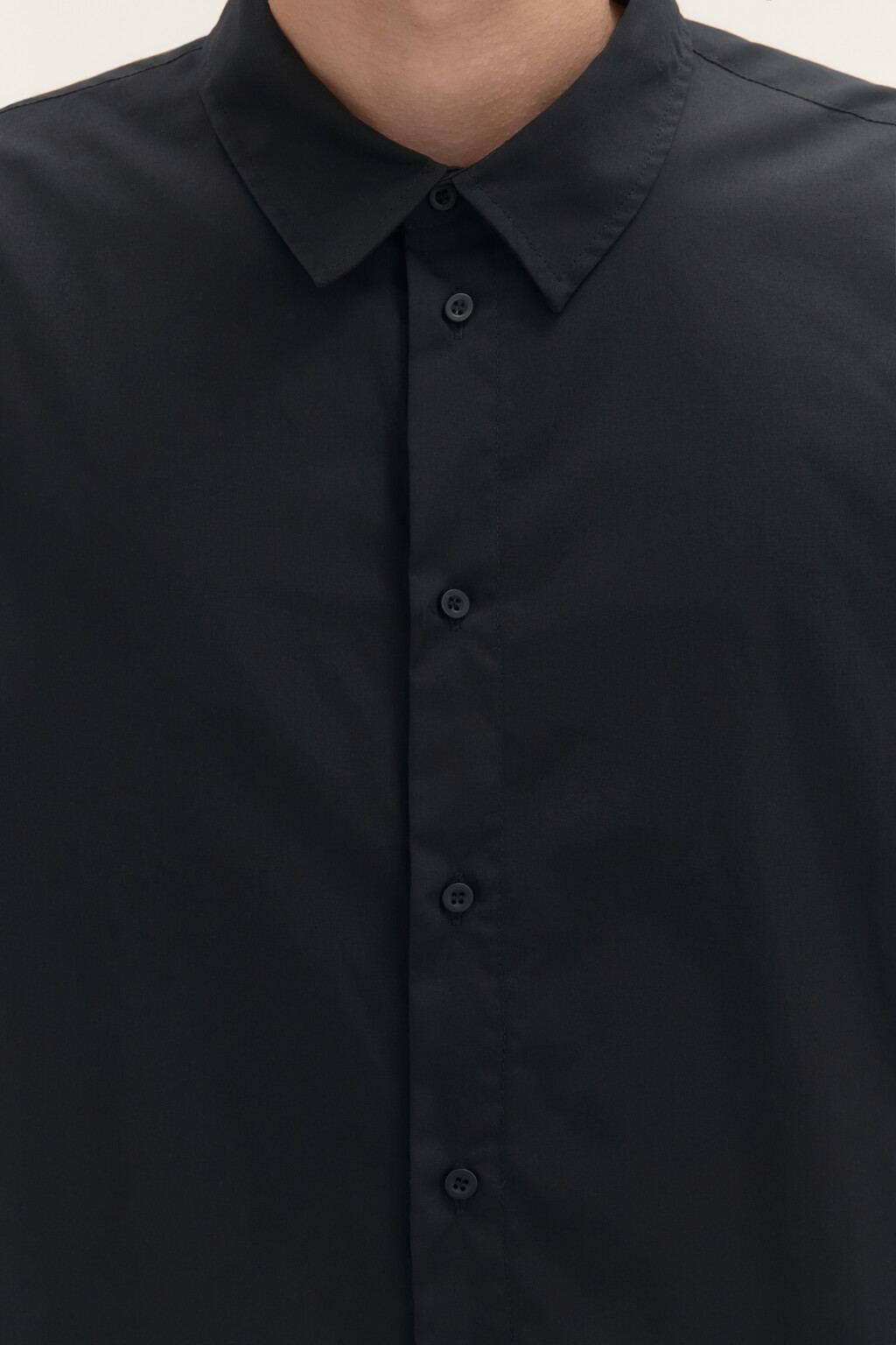 Рубашка классическая из хлопка - цвет черный - 5