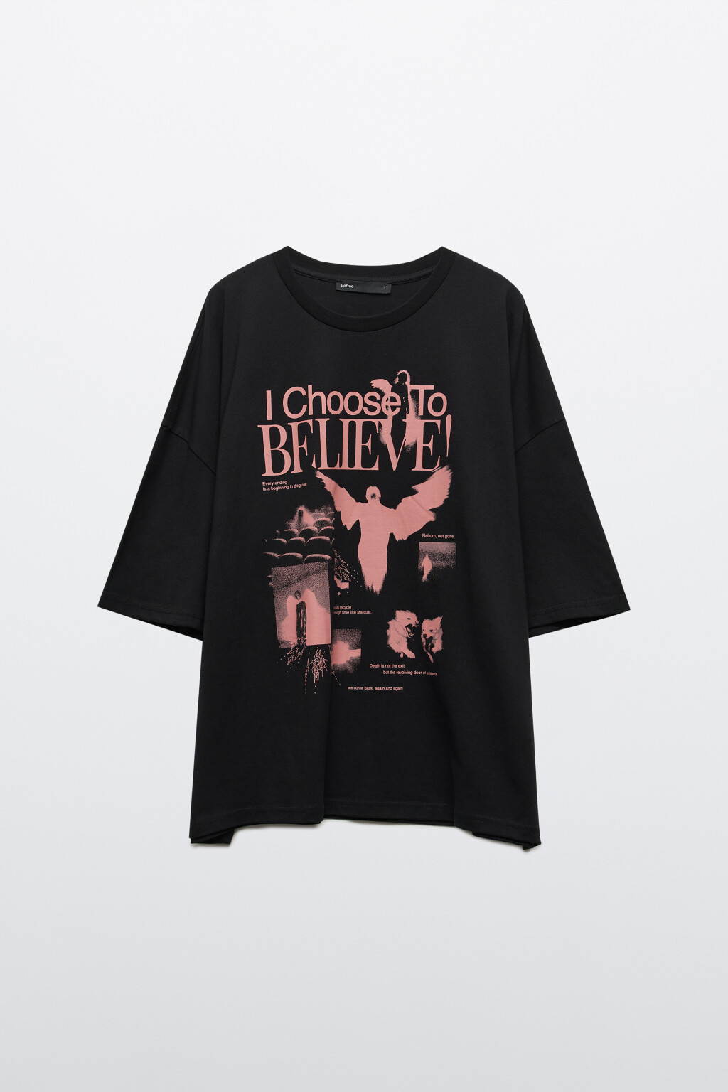 Футболка хлопковая с принтом - цвет серый - 7