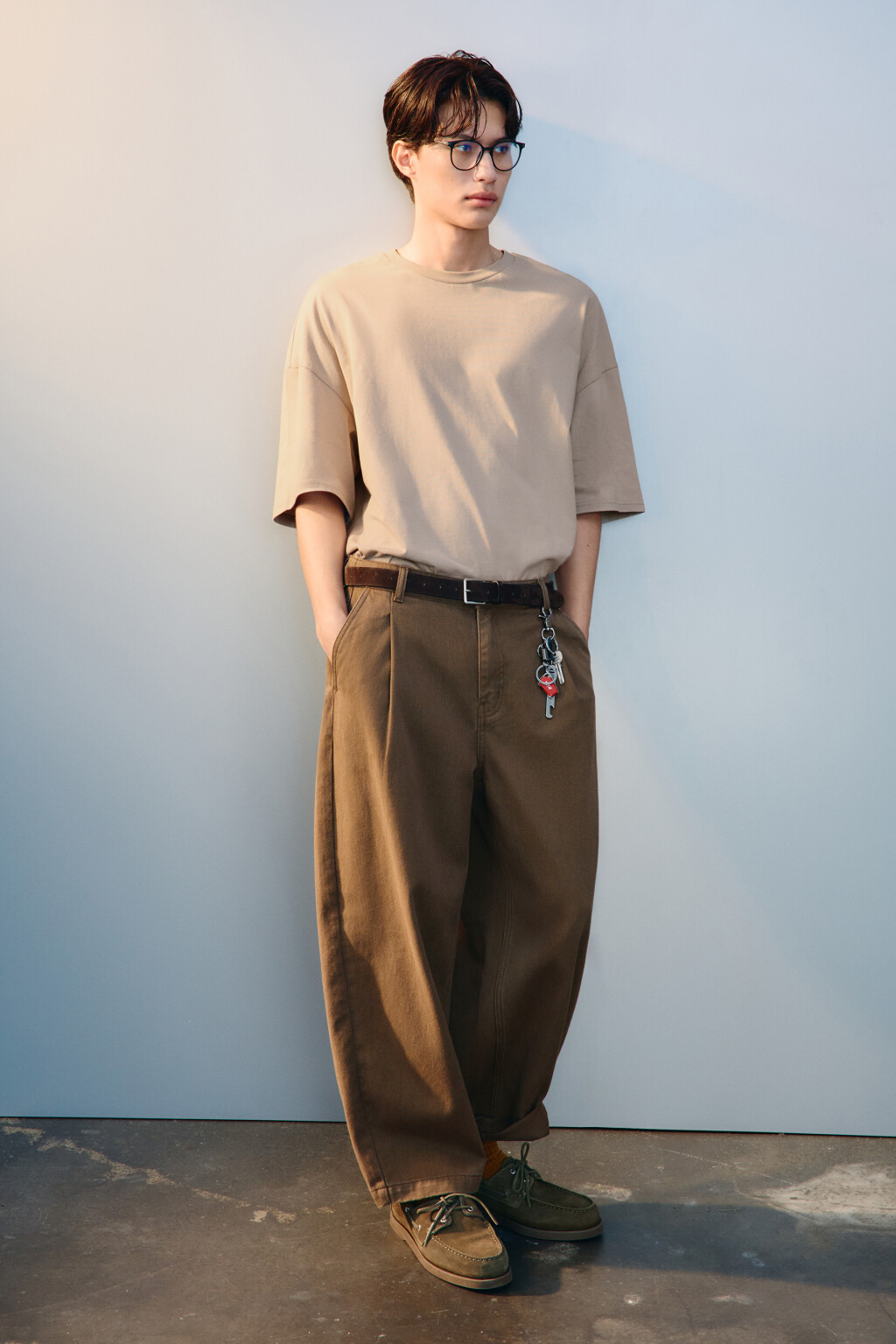 Футболка хлопковая с принтом - цвет бежевый - 4