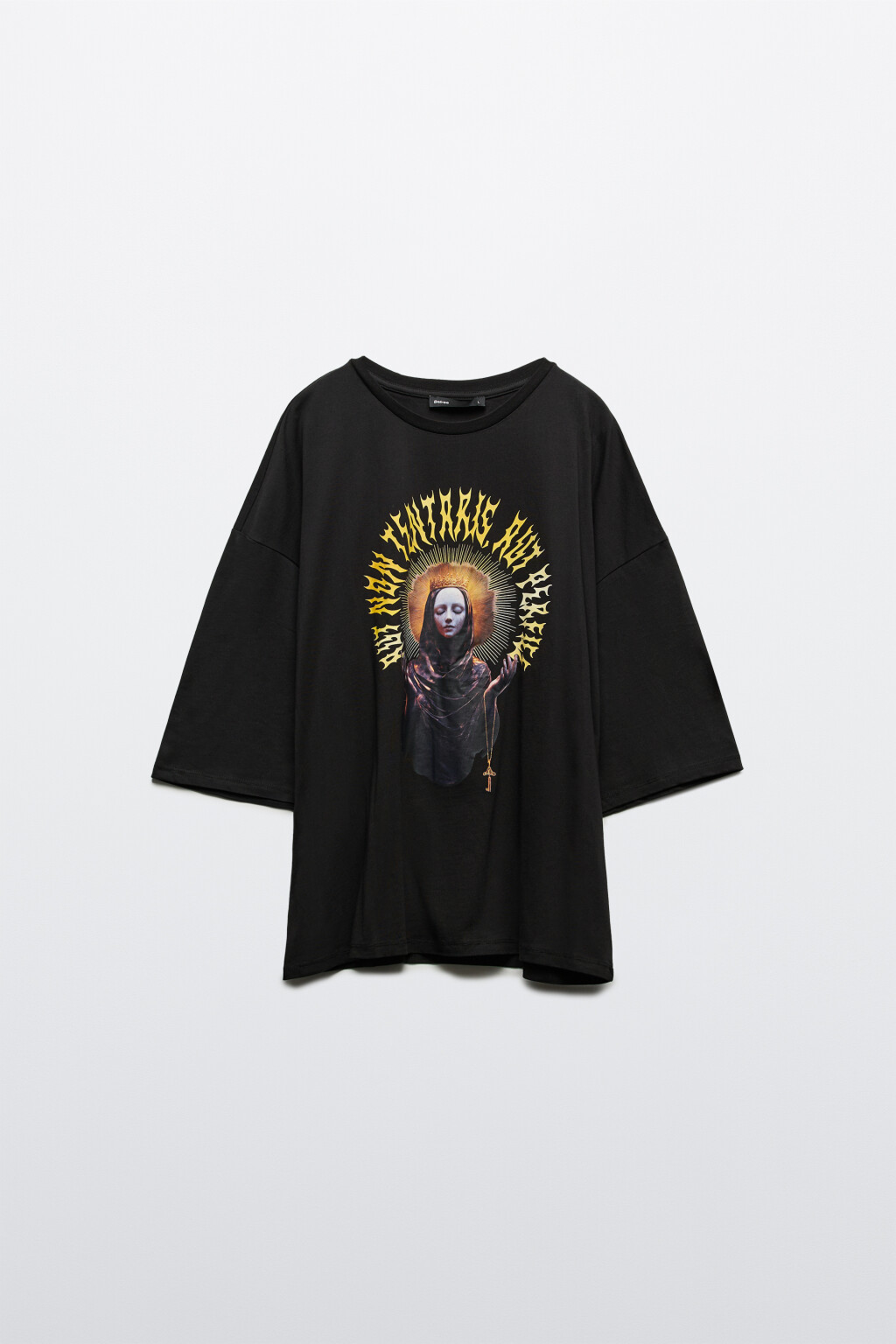 Футболка хлопковая с принтом - цвет черный - 7