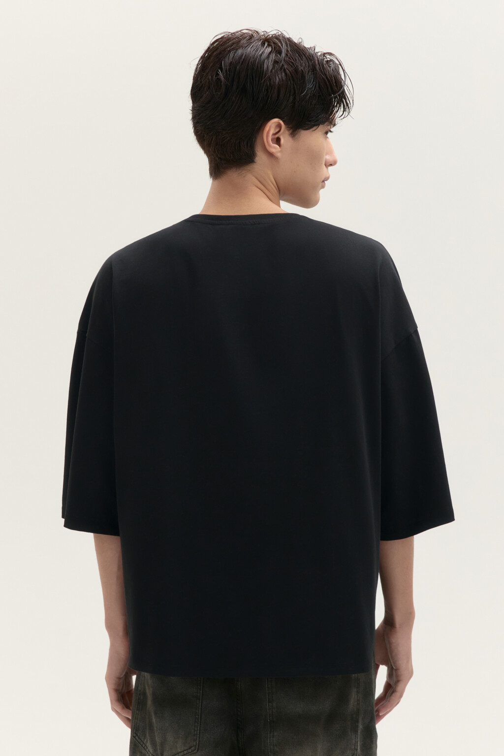 Футболка хлопковая с принтом - цвет черный - 3