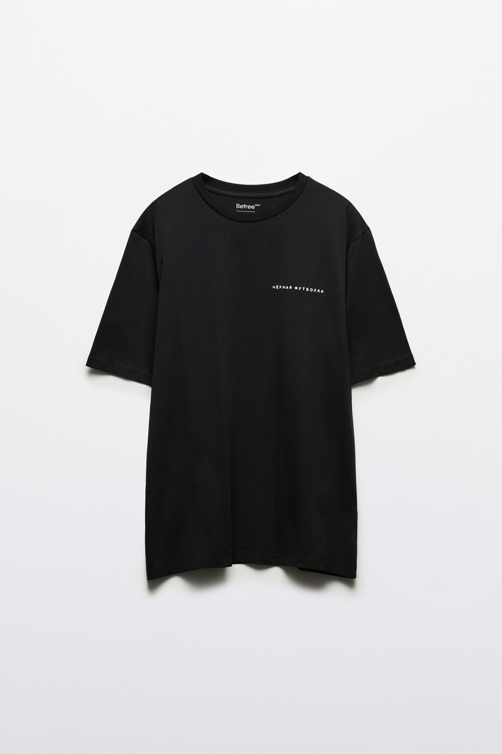 Футболка с принтом-надписью - цвет черный - 7