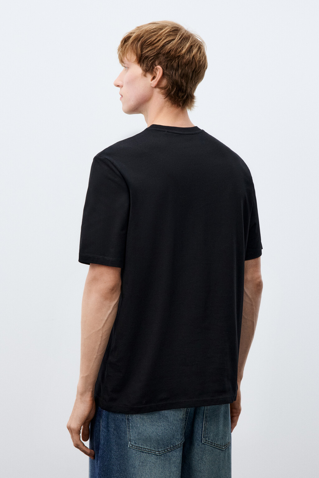 Футболка с принтом-надписью - цвет черный - 3