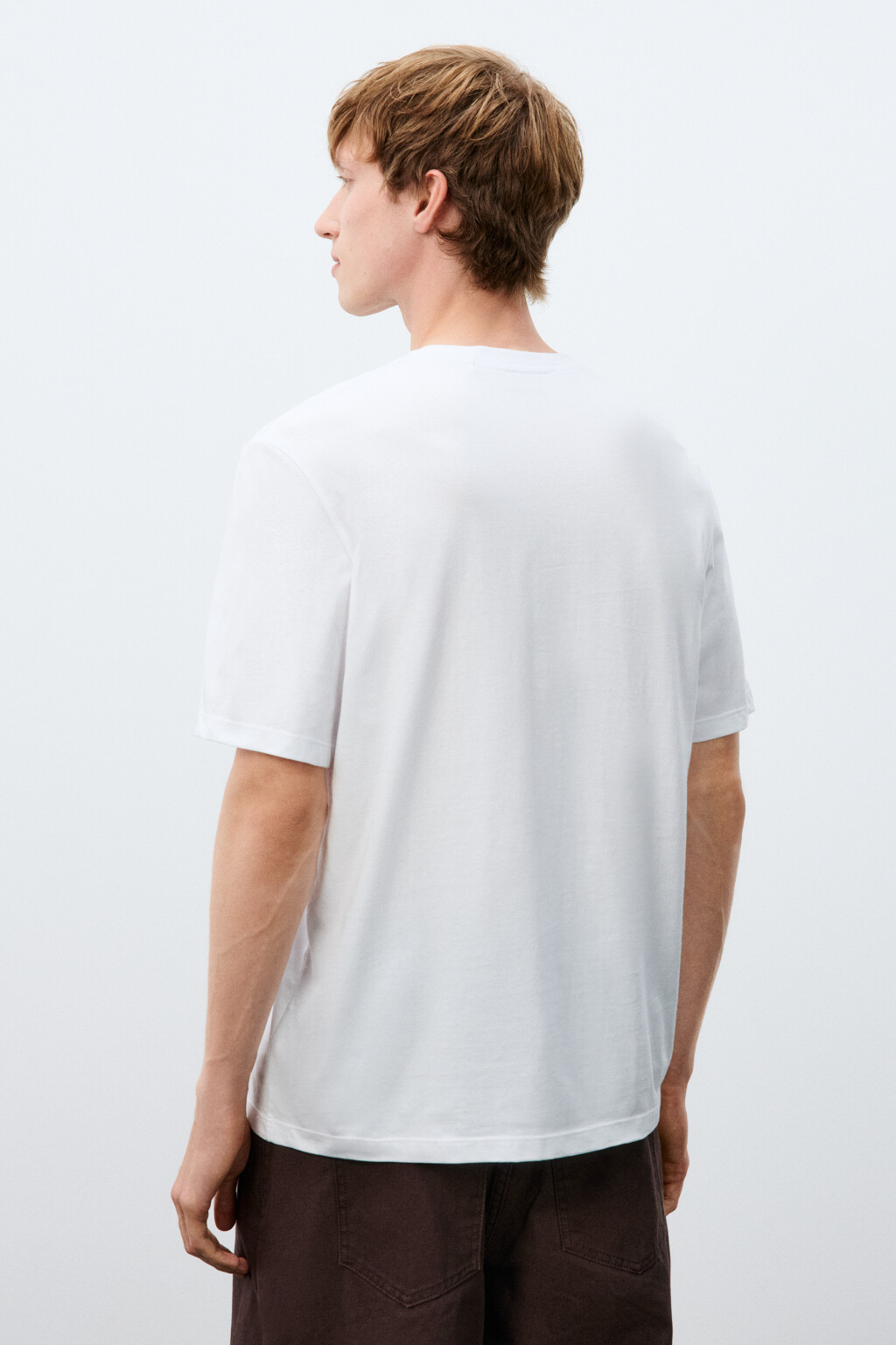 Футболка с принтом-надписью - цвет белый - 4