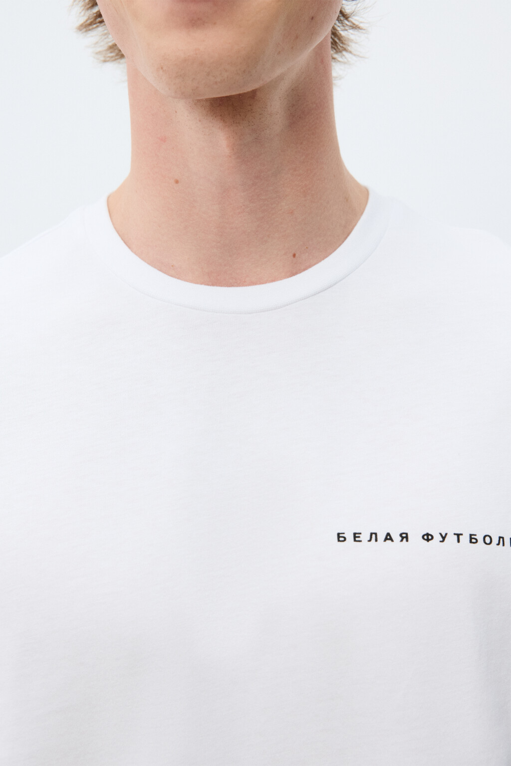 Футболка с принтом-надписью - цвет белый - 6