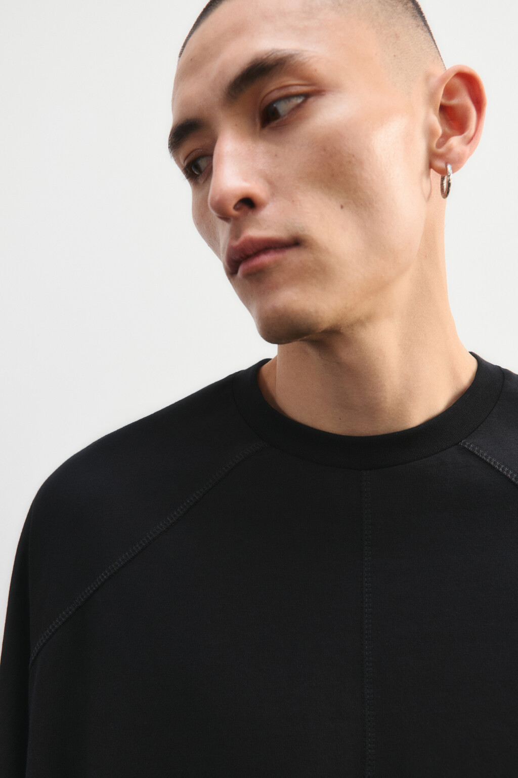 Футболка прямая из хлопка - цвет черный - 6