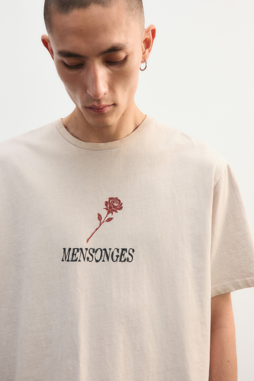 Футболка вареная с принтом - цвет серый - 6