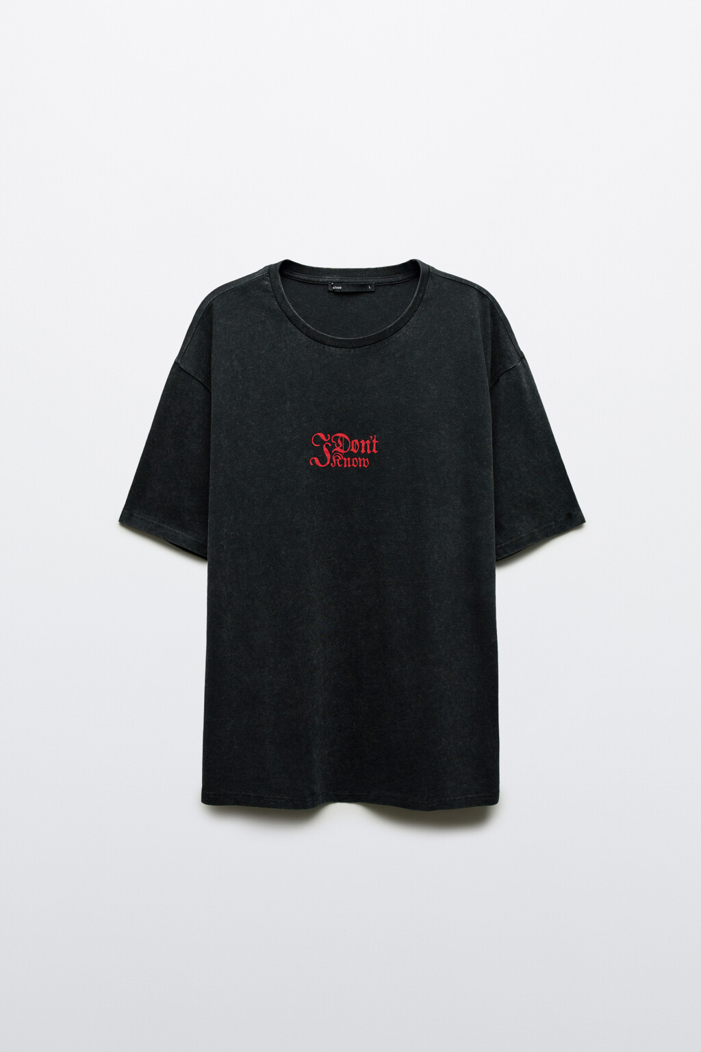 Футболка вареная с принтом - цвет черный - 8