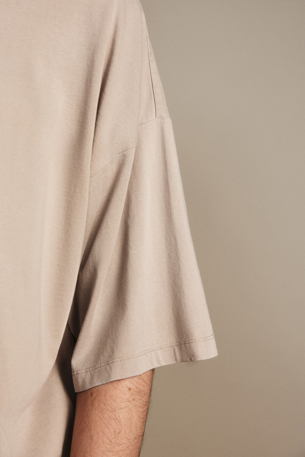 Футболка хлопковая с вареным эффектом - цвет бежевый - 7
