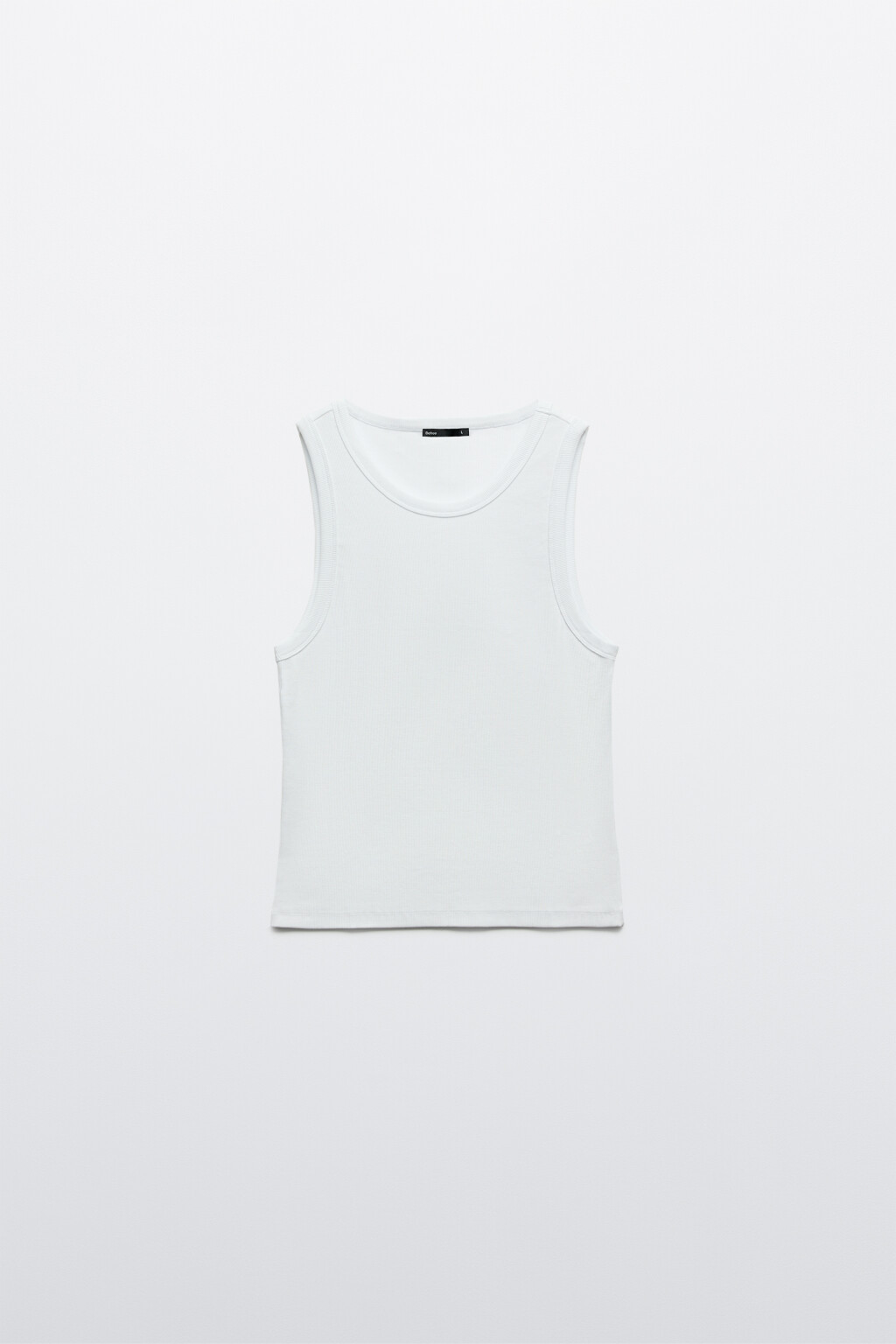 Майка базовая из трикотажа - цвет белый - 3