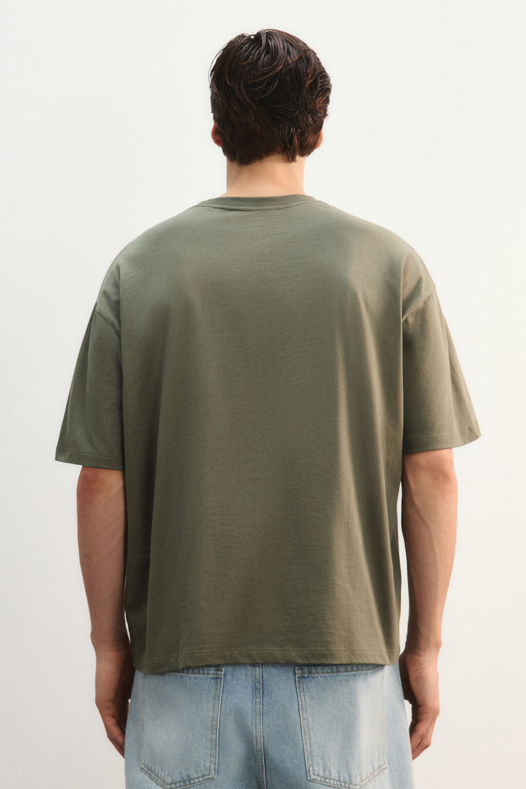 Футболка с новогодним принтом - цвет зеленый - 3