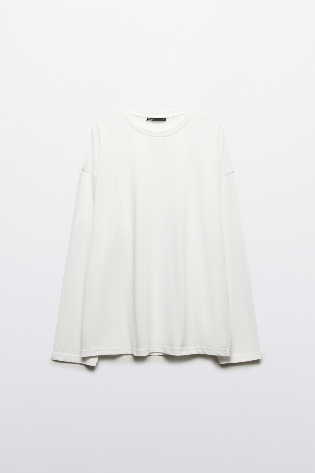 Лонгслив из хлопкового трикотажа - цвет белый - 7