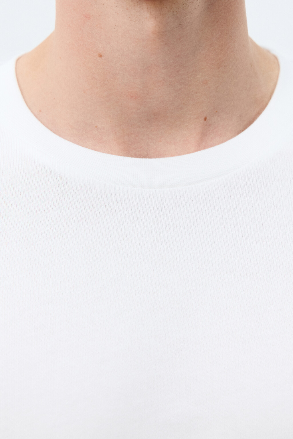 Лонгслив из хлопкового трикотажа - цвет белый - 5