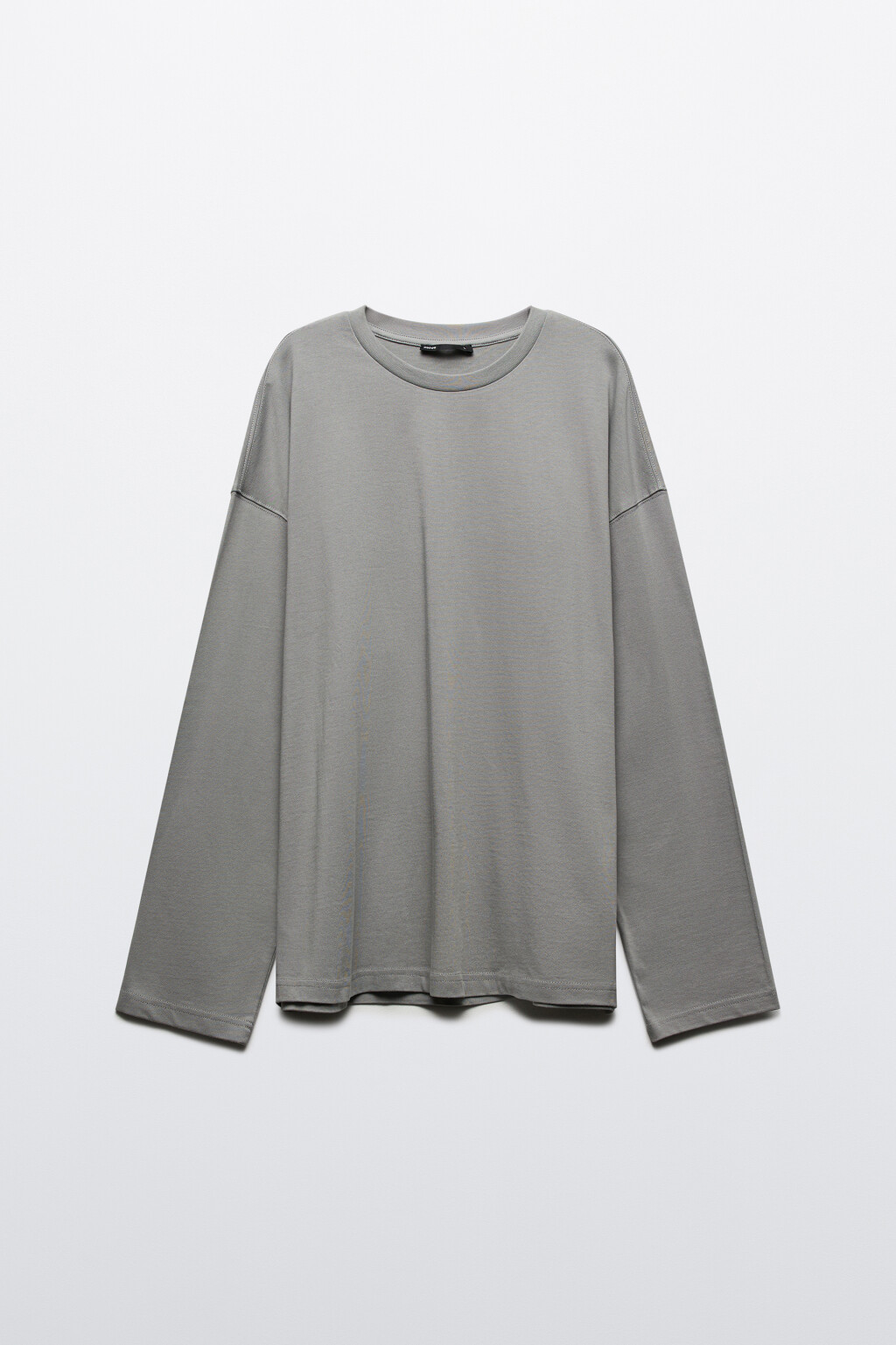 Лонгслив из хлопкового трикотажа - цвет серый - 7