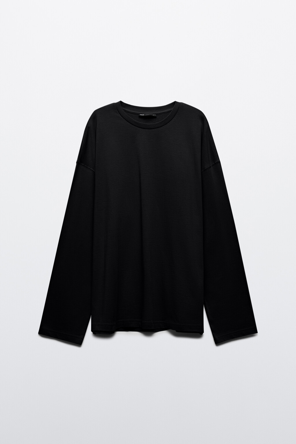 Лонгслив из хлопкового трикотажа - цвет черный - 7