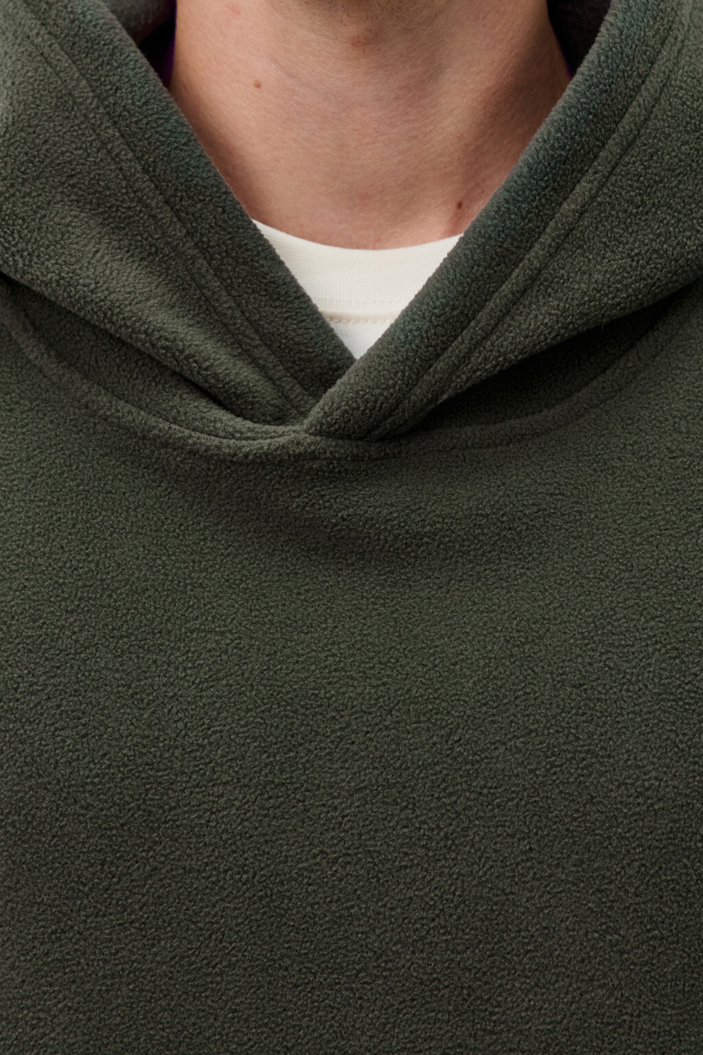 Худи с флисовым утеплителем - цвет зеленый - 5