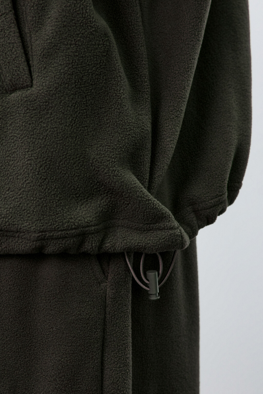 Худи с флисовым утеплителем - цвет зеленый - 8