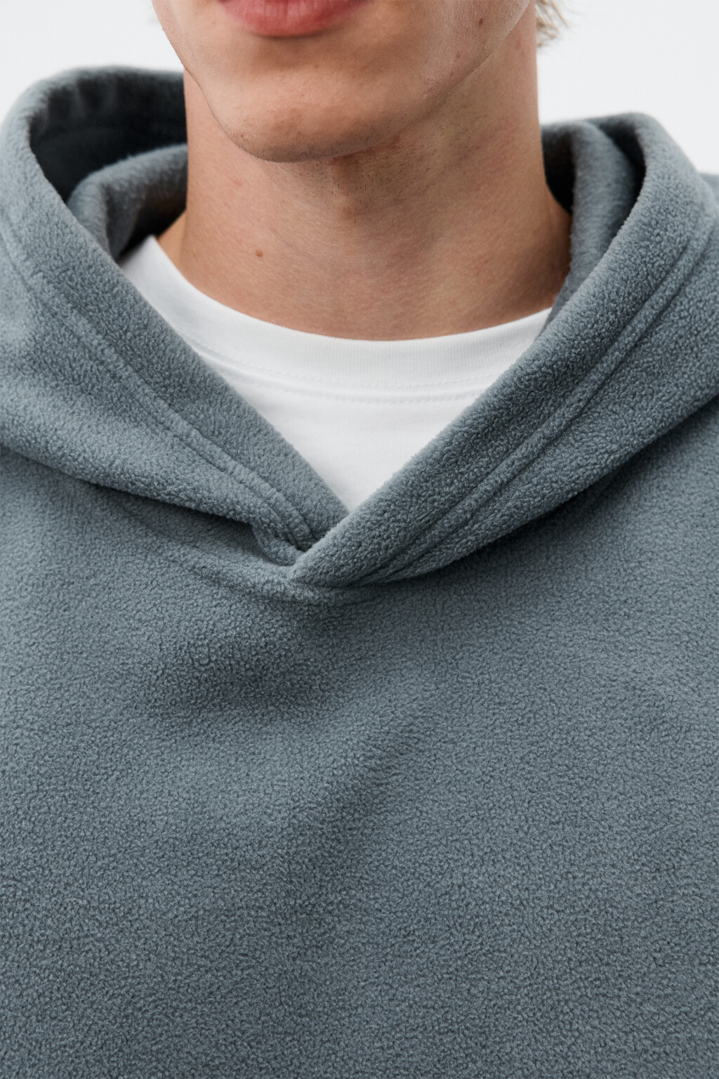 Худи с флисовым утеплителем - цвет серый - 5