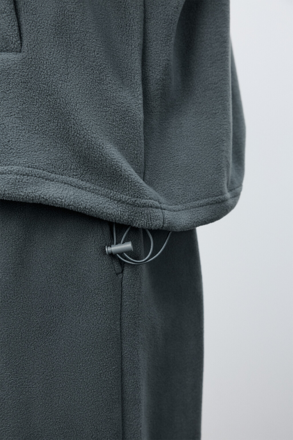 Худи с флисовым утеплителем - цвет серый - 6