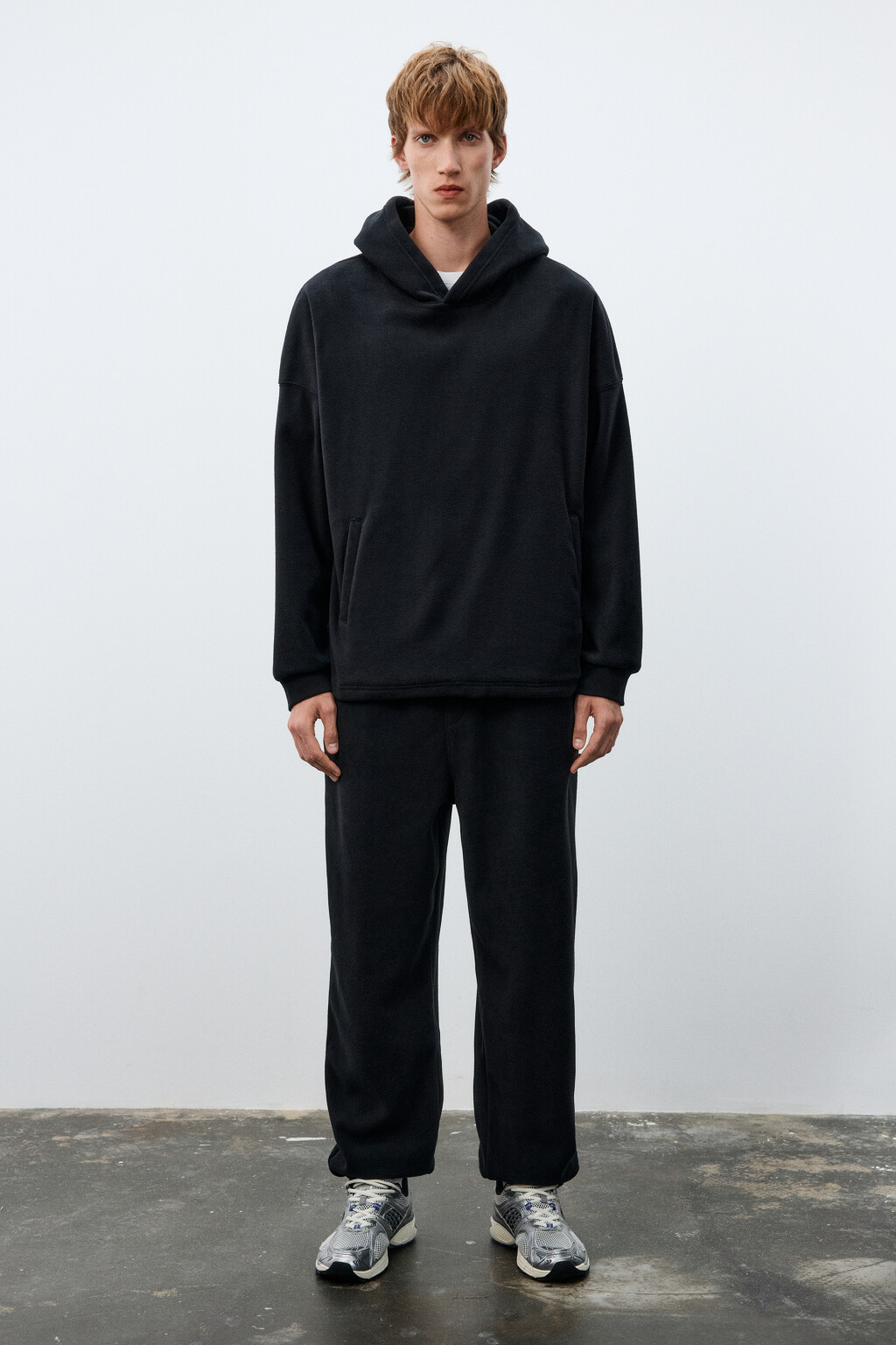 Худи с флисовым утеплителем - цвет черный - 4