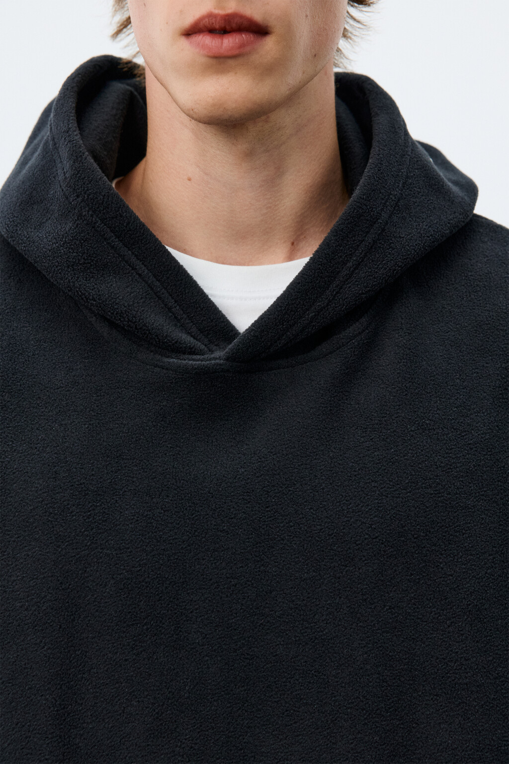 Худи с флисовым утеплителем - цвет черный - 5