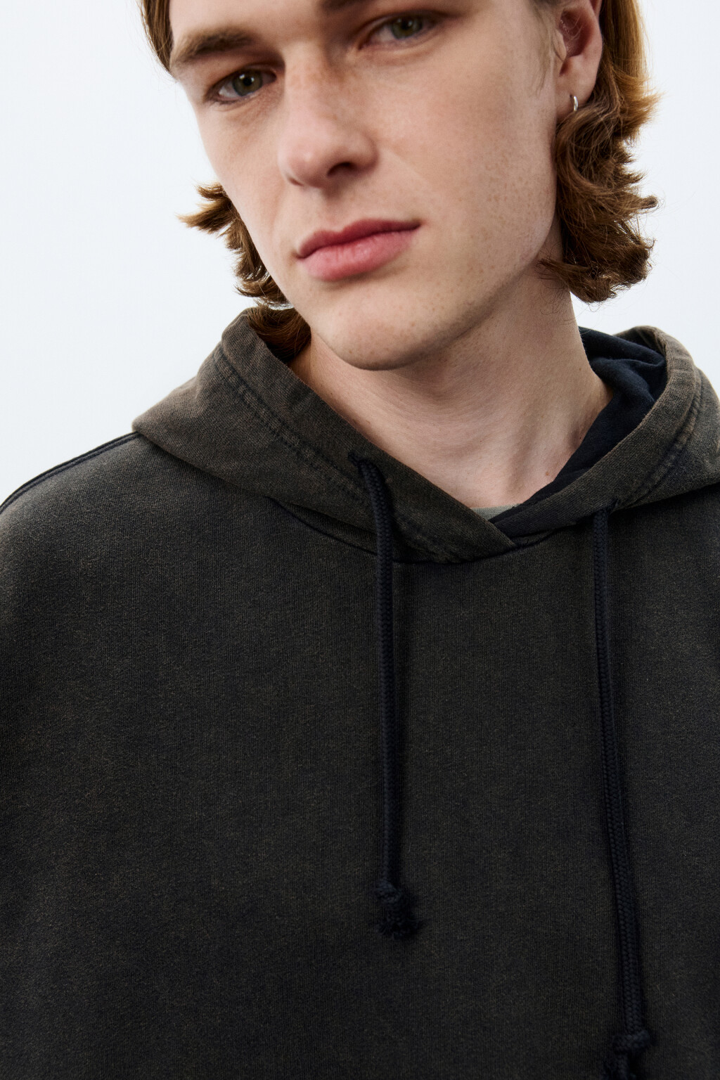 Худи оверсайз с капюшоном - цвет черный - 6