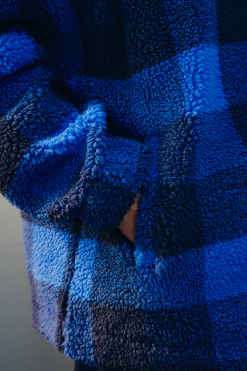 Худи-зипка флисовая с капюшоном - цвет синий - 6