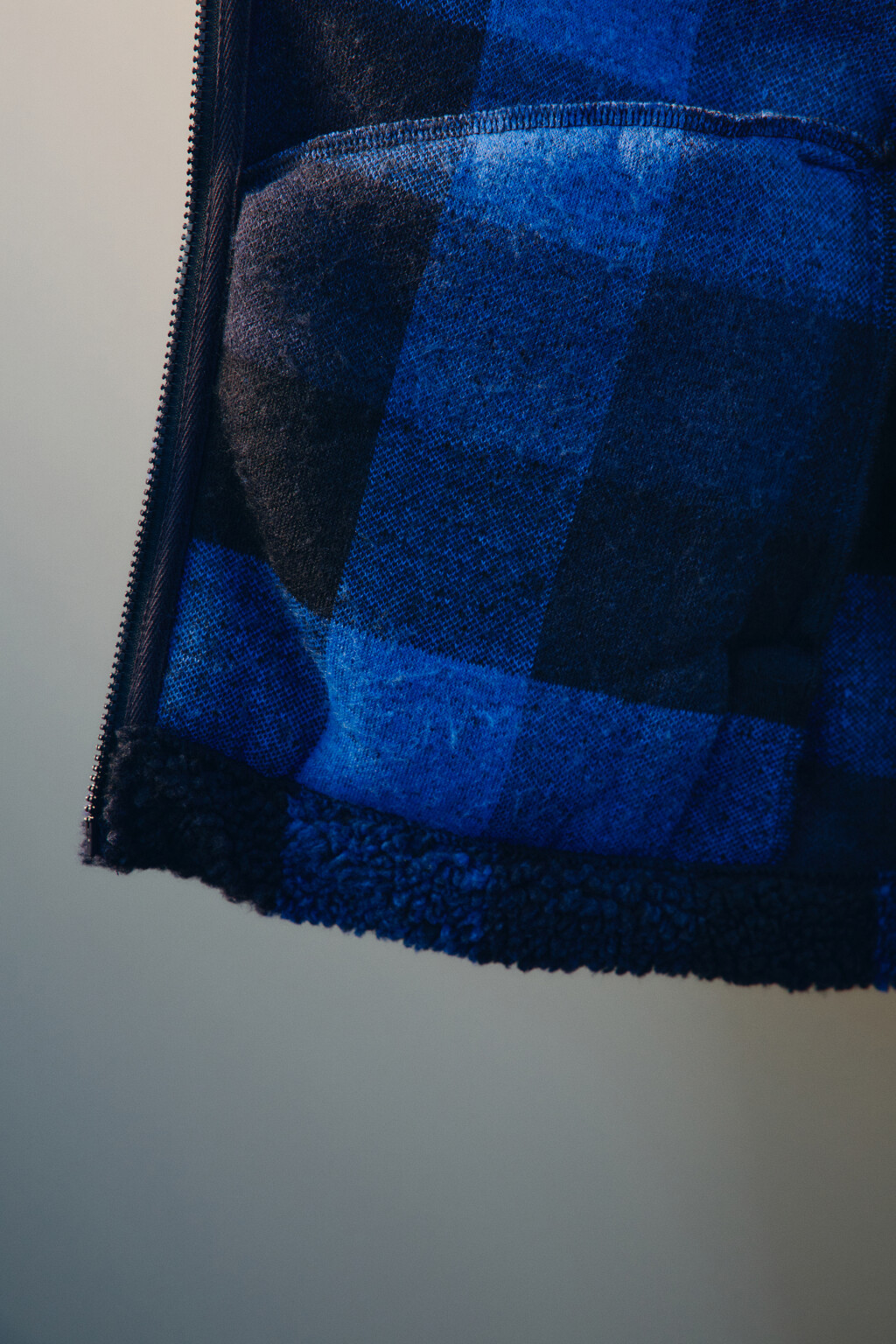 Худи-зипка флисовая с капюшоном - цвет синий - 7