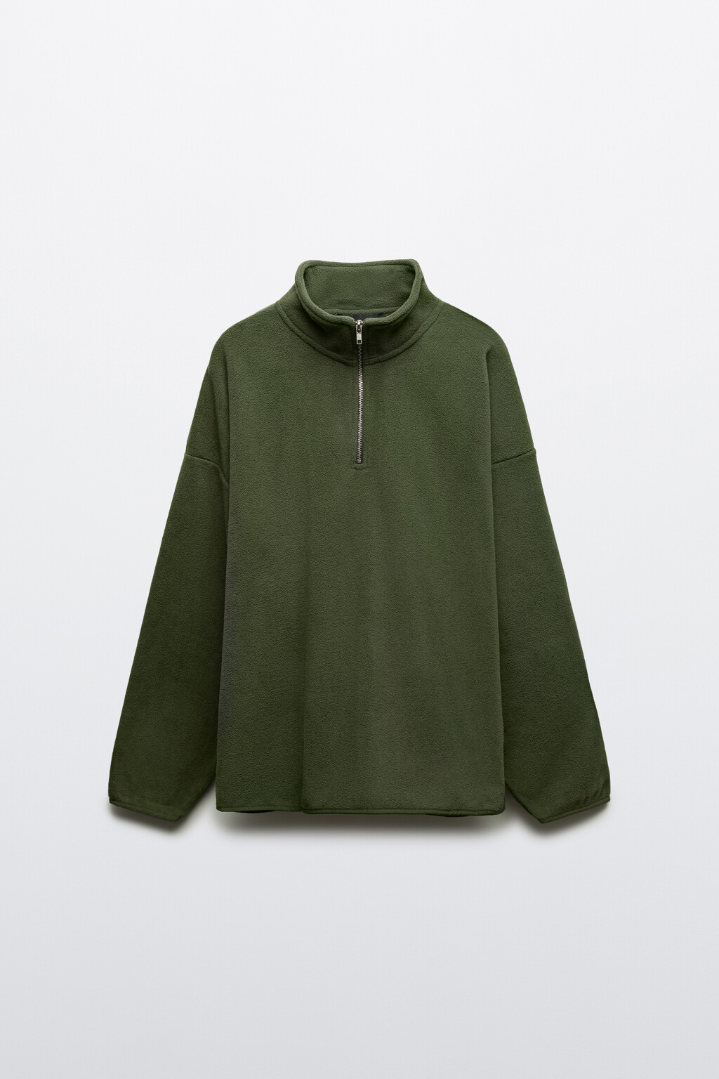 Толстовка флисовая с молнией - цвет зеленый - 8
