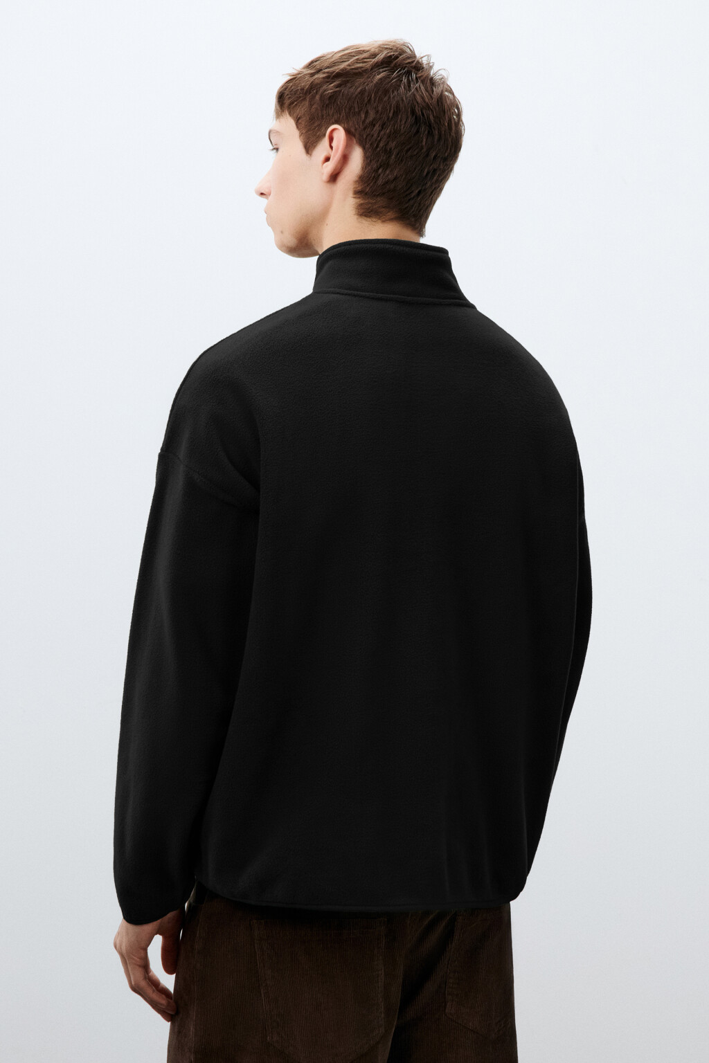 Толстовка флисовая с молнией - цвет черный - 2