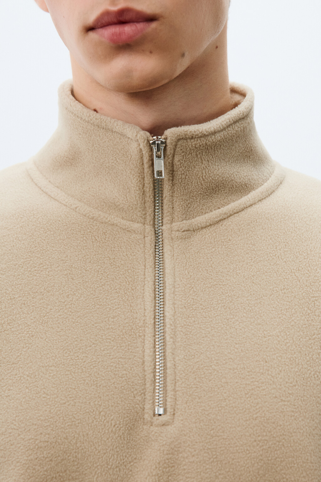 Толстовка флисовая с молнией - цвет бежевый - 5