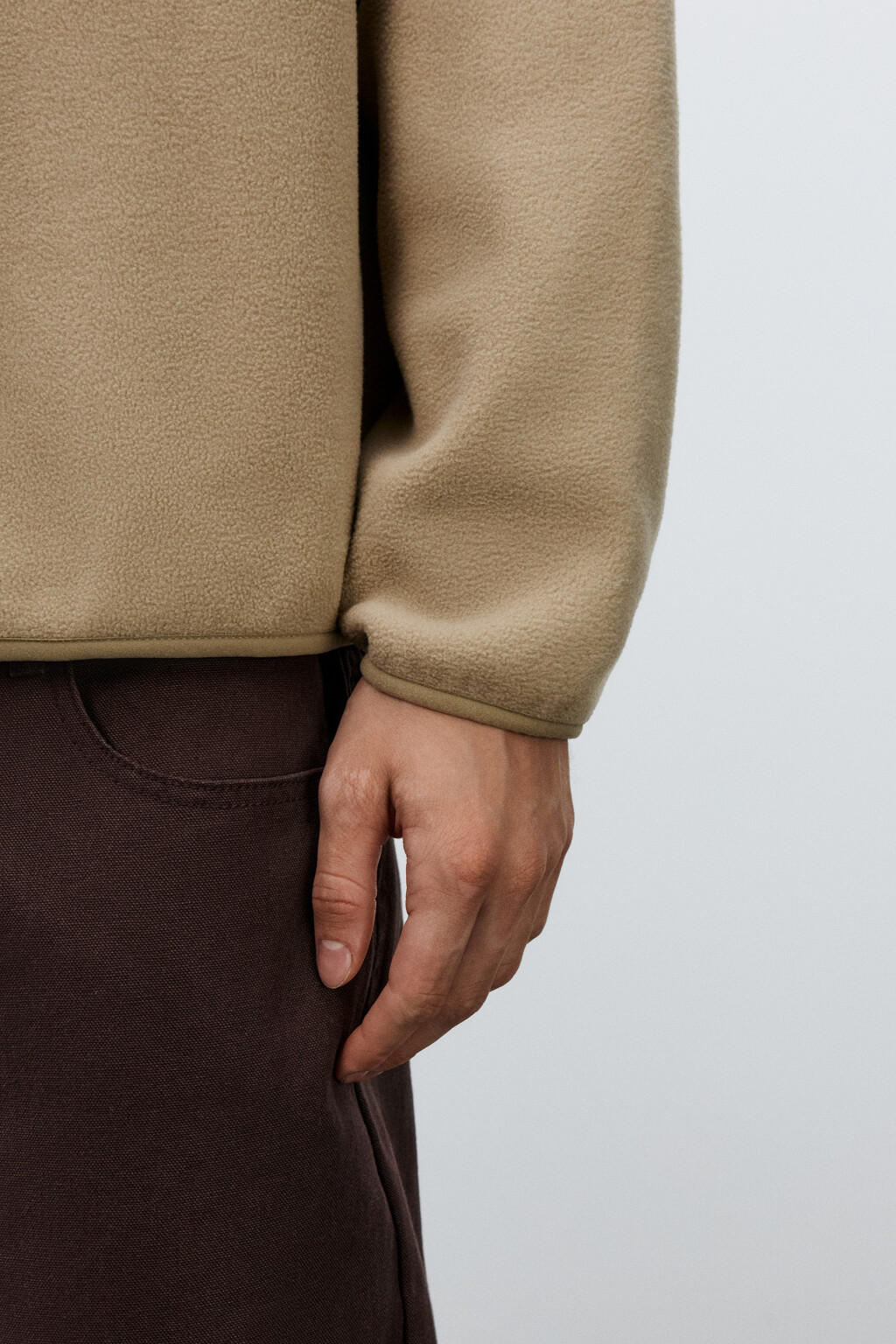 Толстовка флисовая с молнией - цвет бежевый - 6