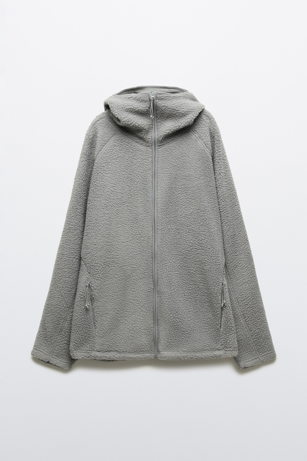Худи флисовая с капюшоном-балаклавой - цвет серый - 10