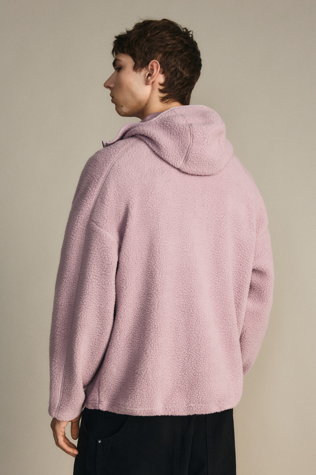 Худи флисовая с капюшоном-балаклавой - цвет розовый - 5