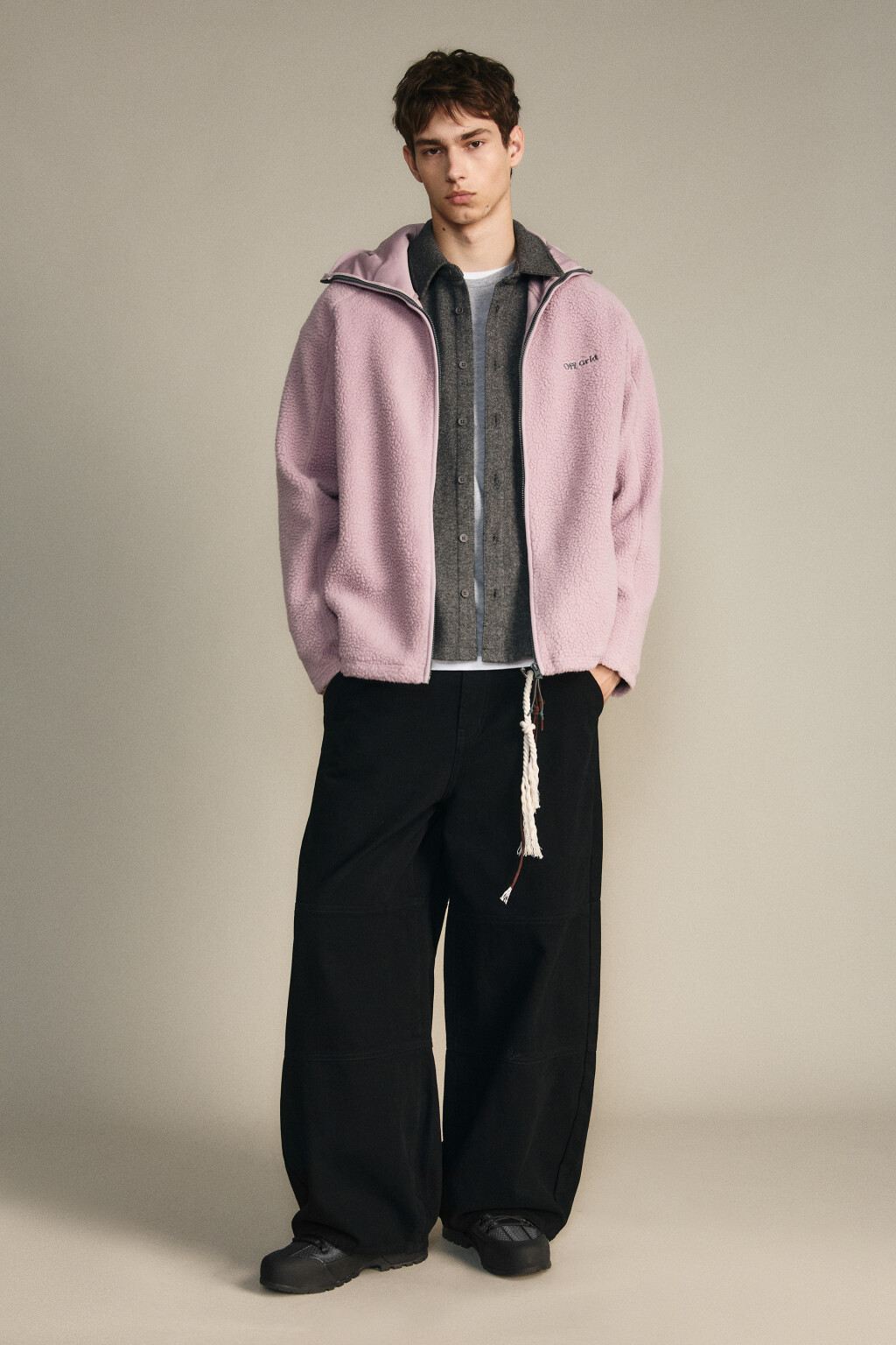 Худи флисовая с капюшоном-балаклавой - цвет розовый - 6