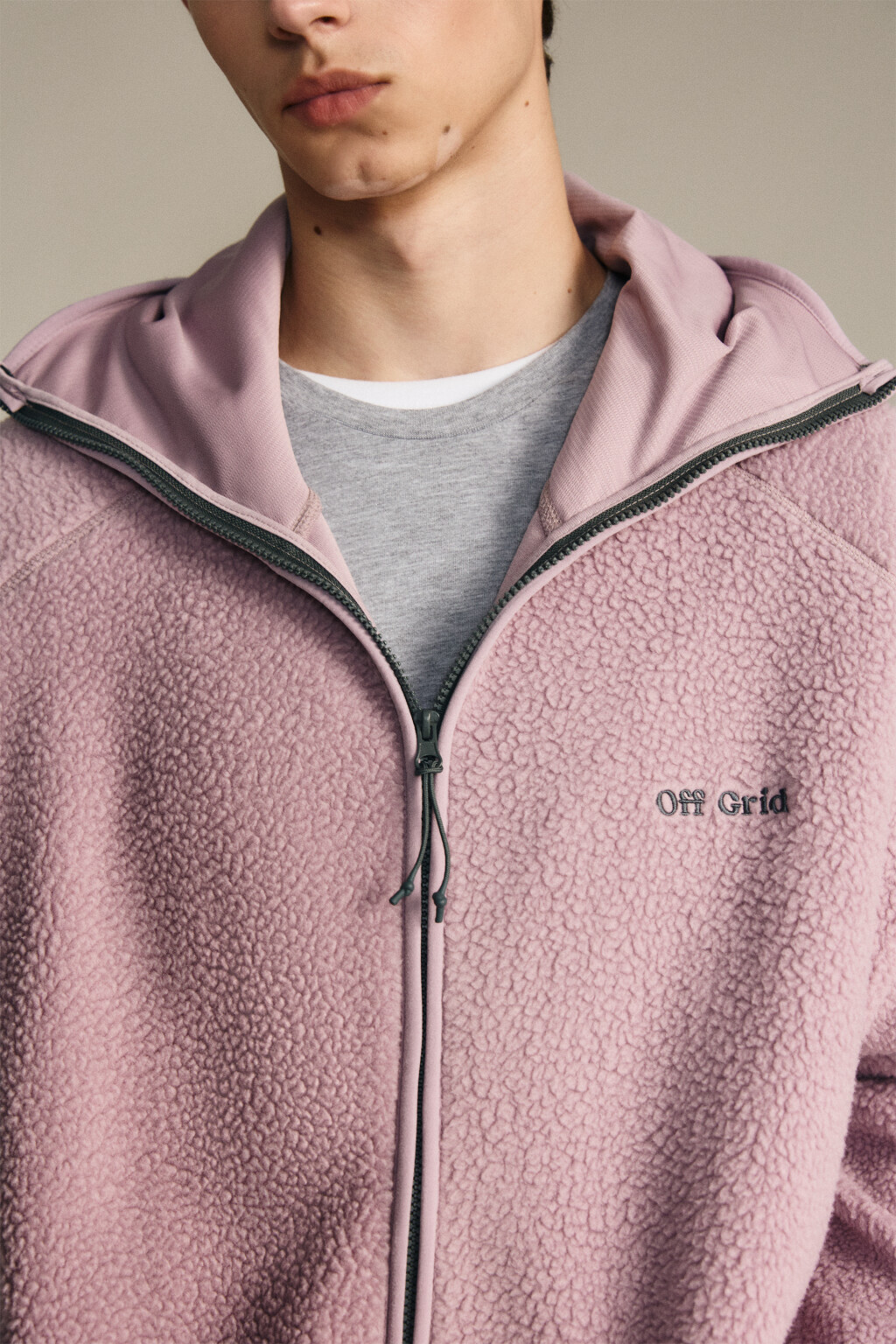 Худи флисовая с капюшоном-балаклавой - цвет розовый - 7