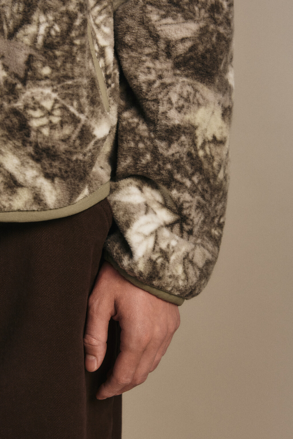 Толстовка на молнии флисовая с принтом - цвет серый - 7