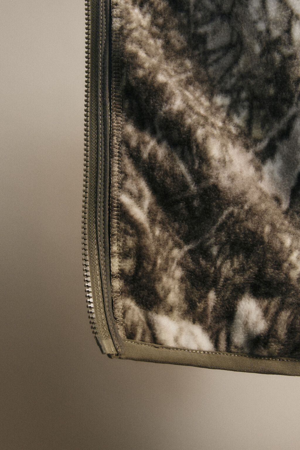 Толстовка на молнии флисовая с принтом - цвет серый - 8