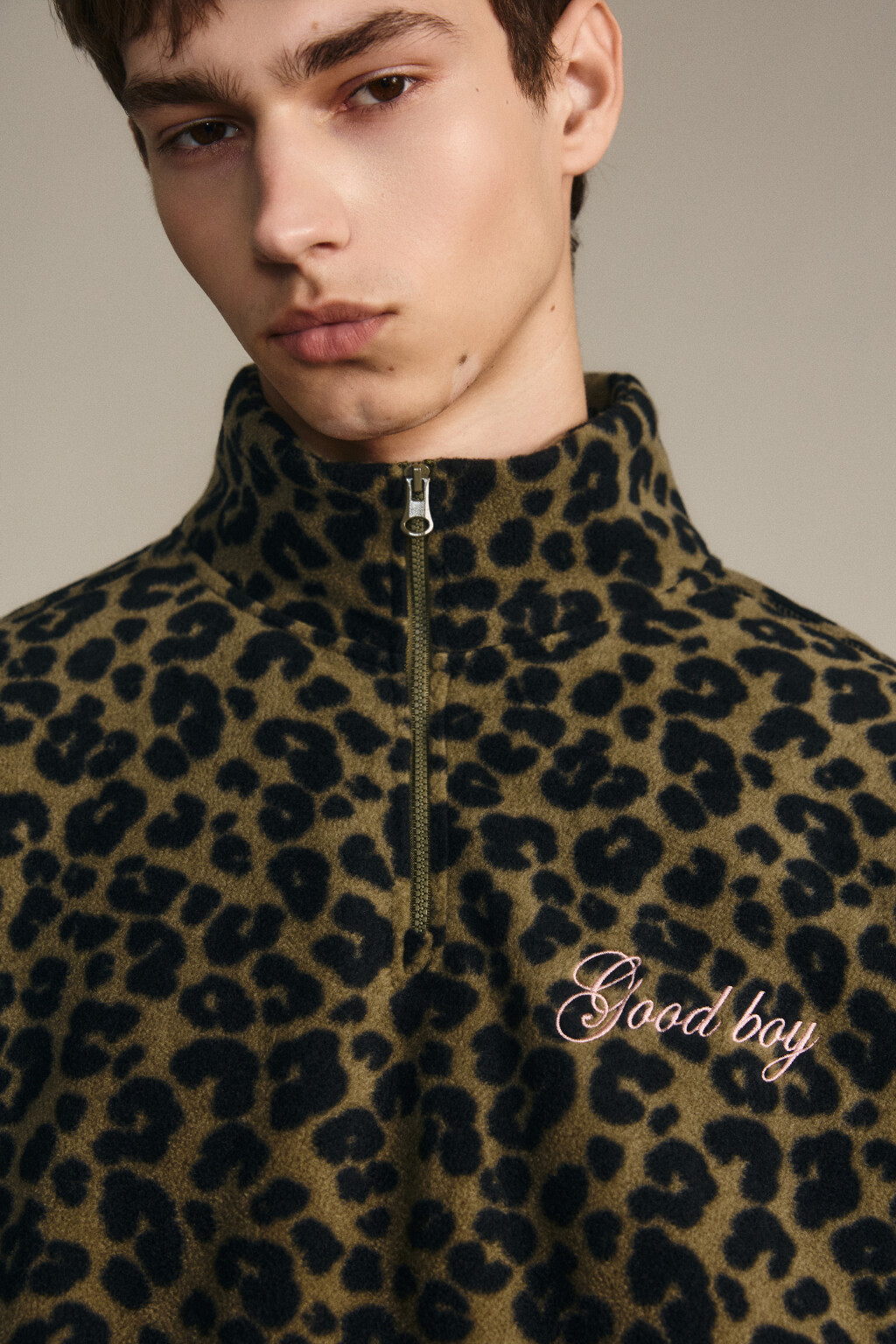 Толстовка на молнии флисовая с принтом - цвет зеленый - 6