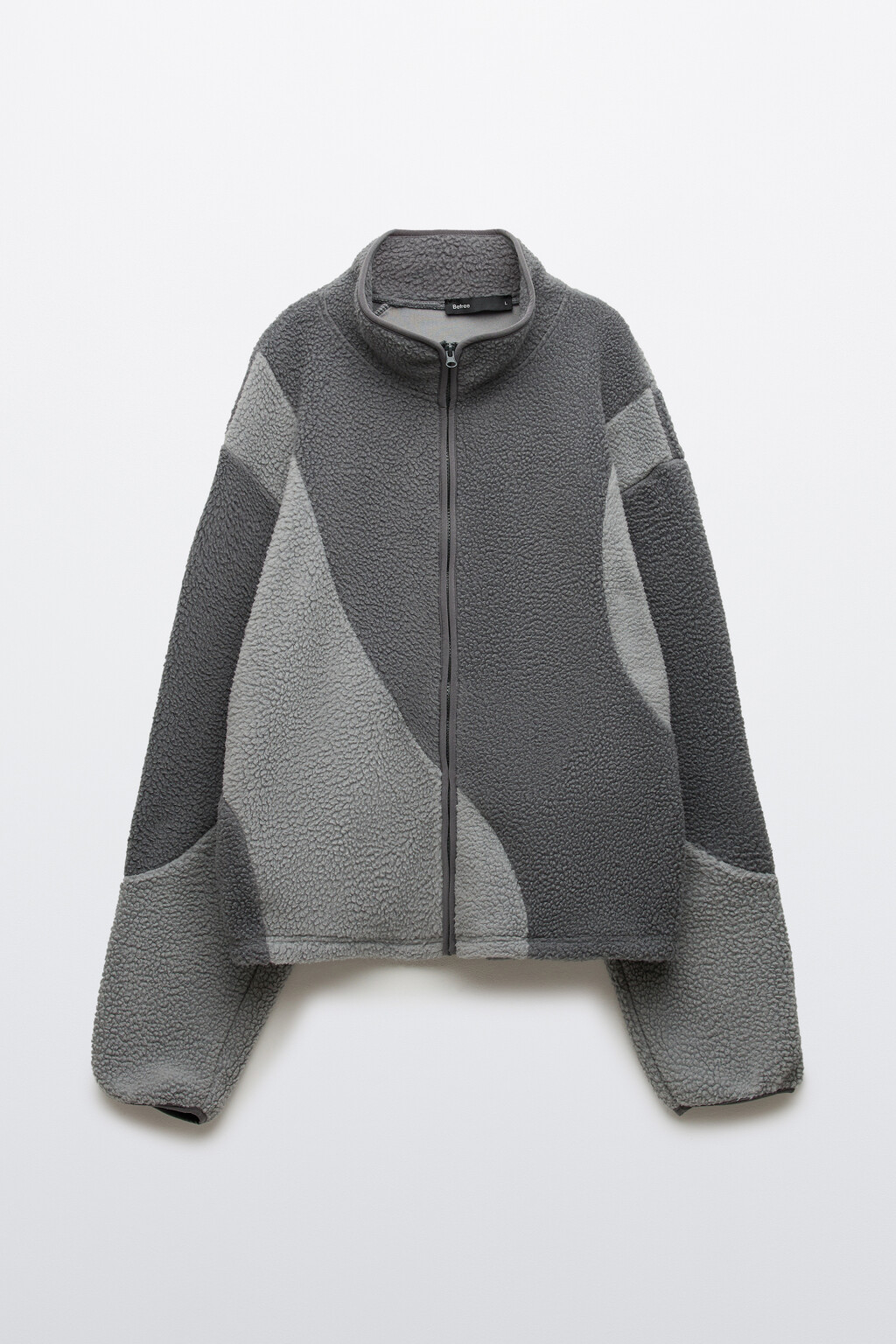 Толстовка флисовая на молнии - цвет серый - 9