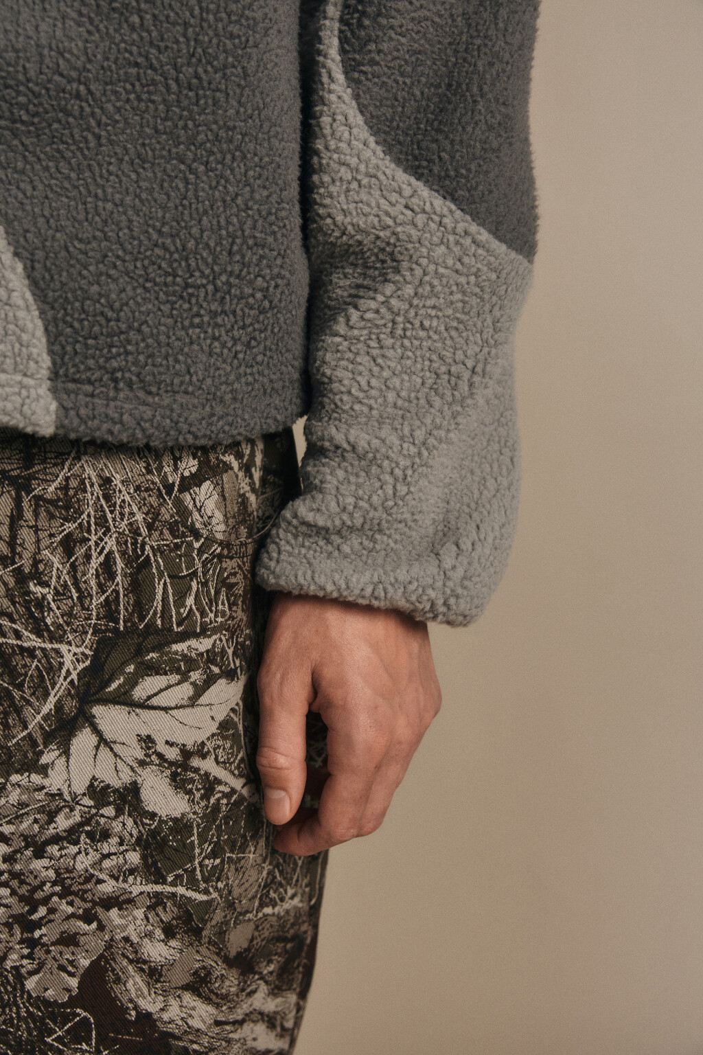 Толстовка флисовая на молнии - цвет серый - 7