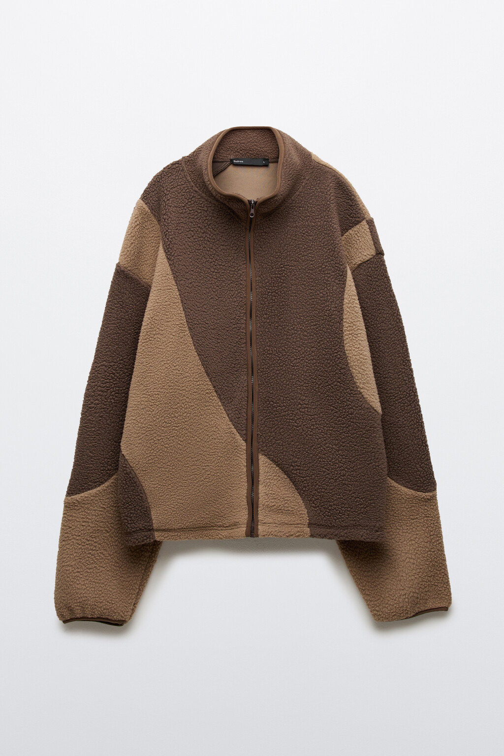 Толстовка флисовая на молнии - цвет коричневый - 9