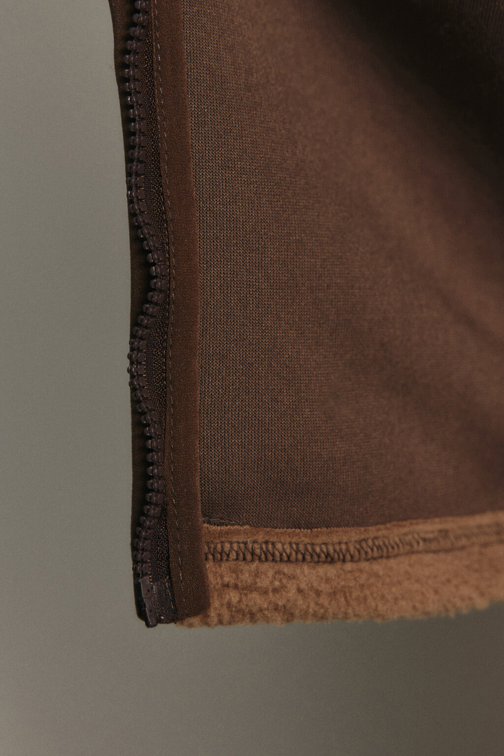 Толстовка флисовая на молнии - цвет коричневый - 8