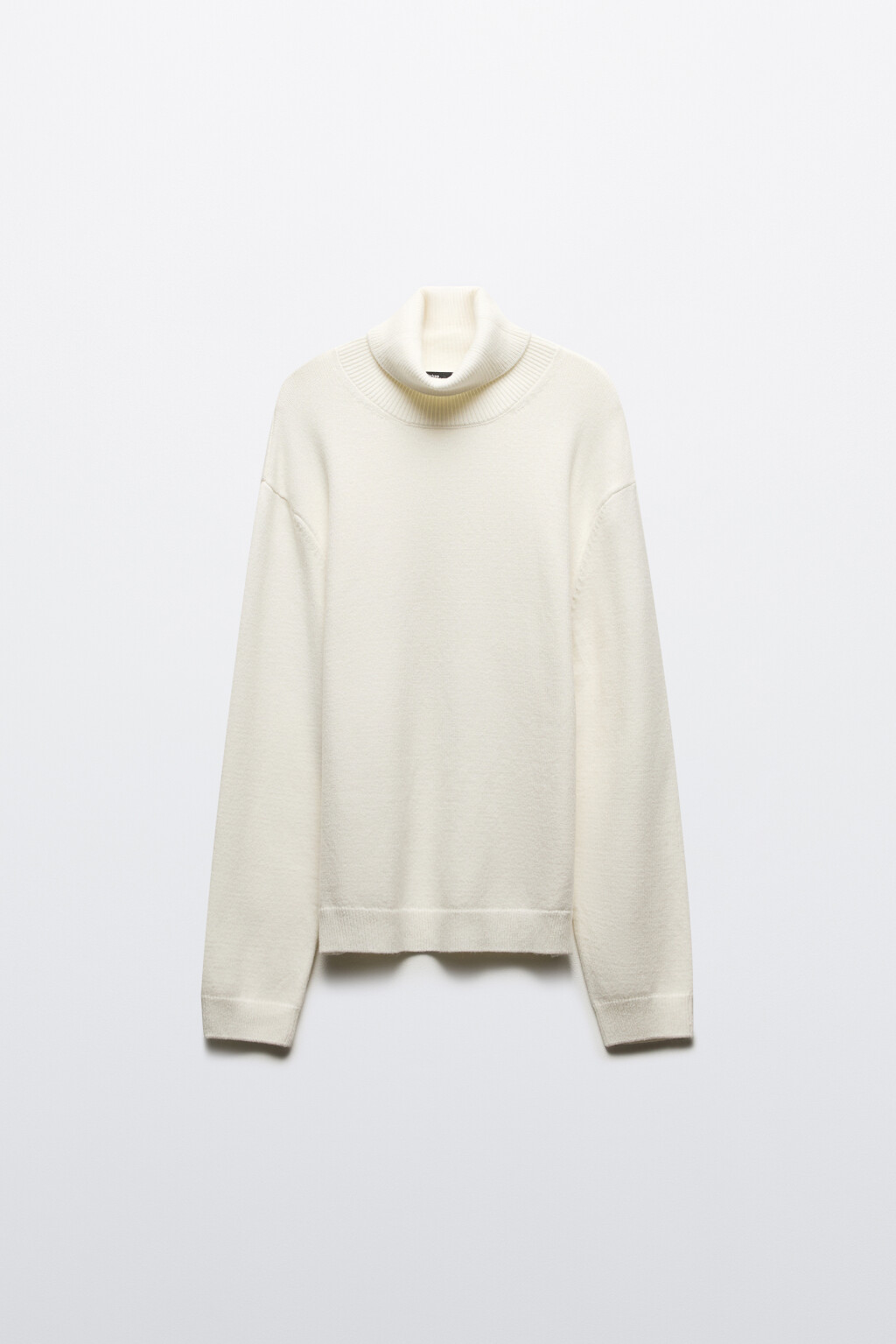 Свитер тонкий с воротником-стойкой - цвет белый - 7
