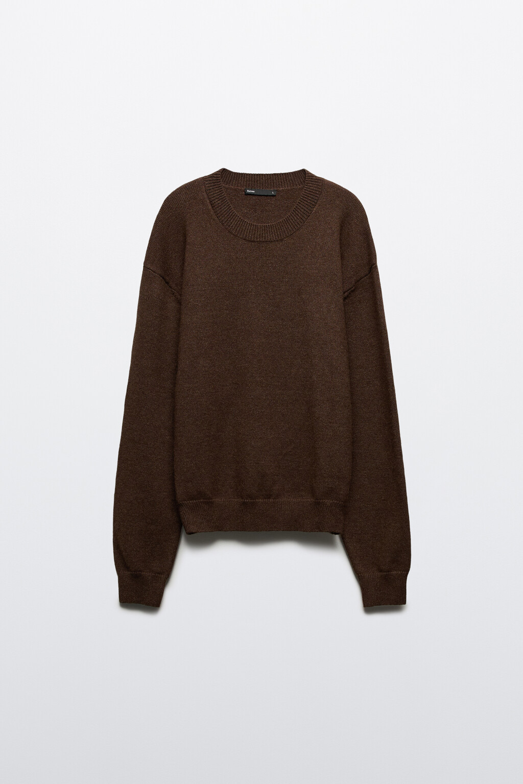 Джемпер из тонкого вязаного трикотажа - цвет коричневый - 7