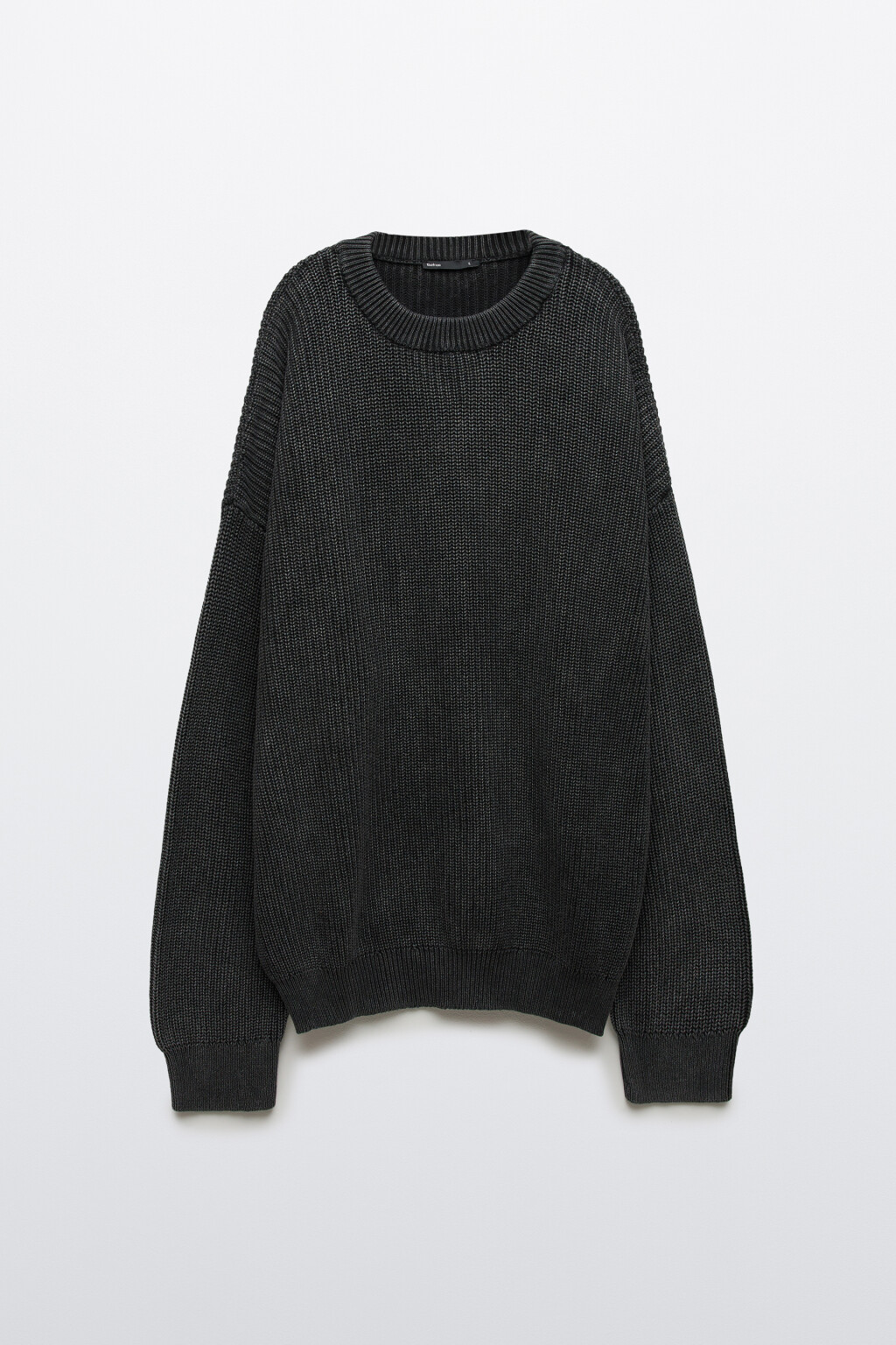 Джемпер вязаный с вареным эффектом - цвет черный - 7