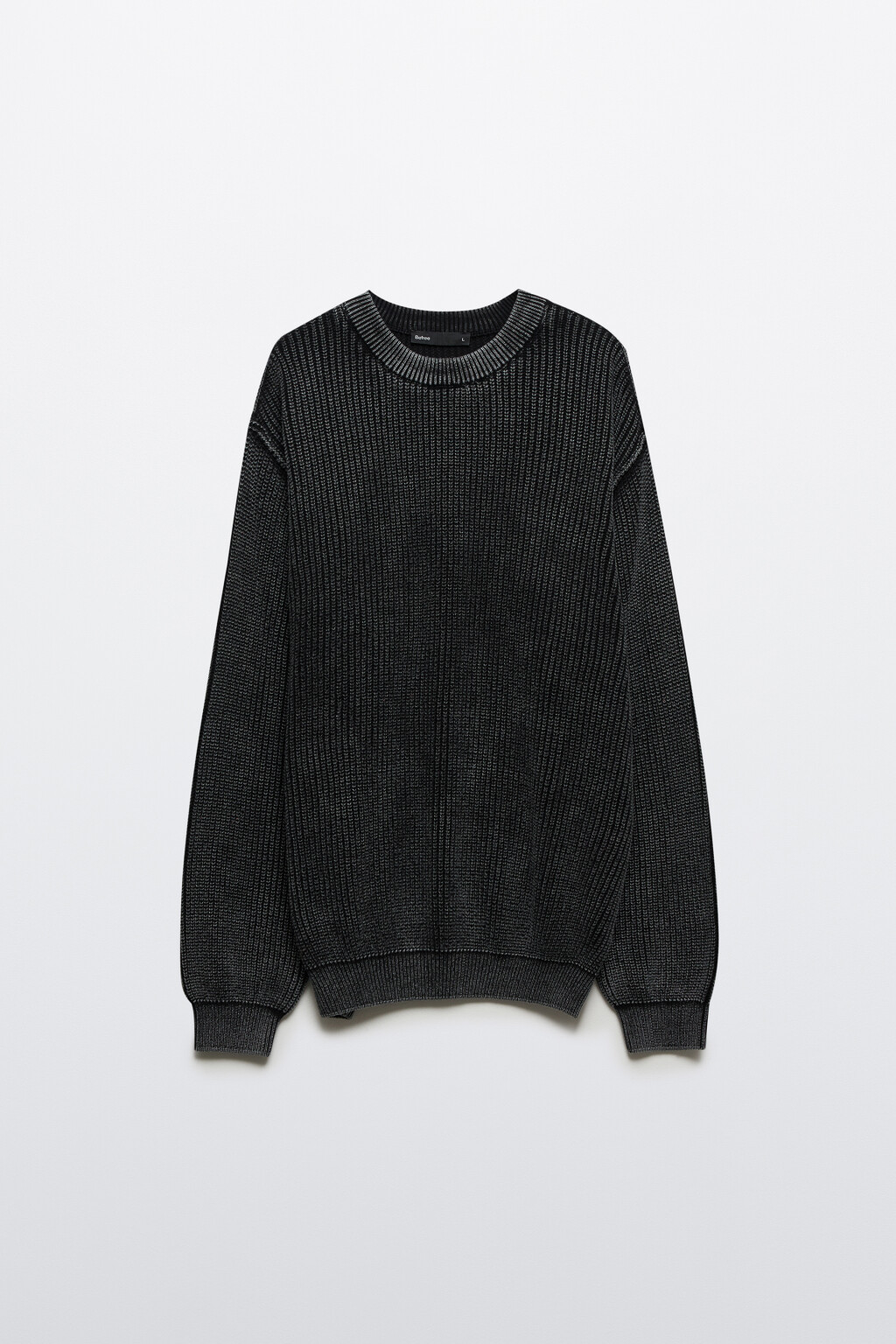 Джемпер вязаный с вареным эффектом - цвет синий - 8