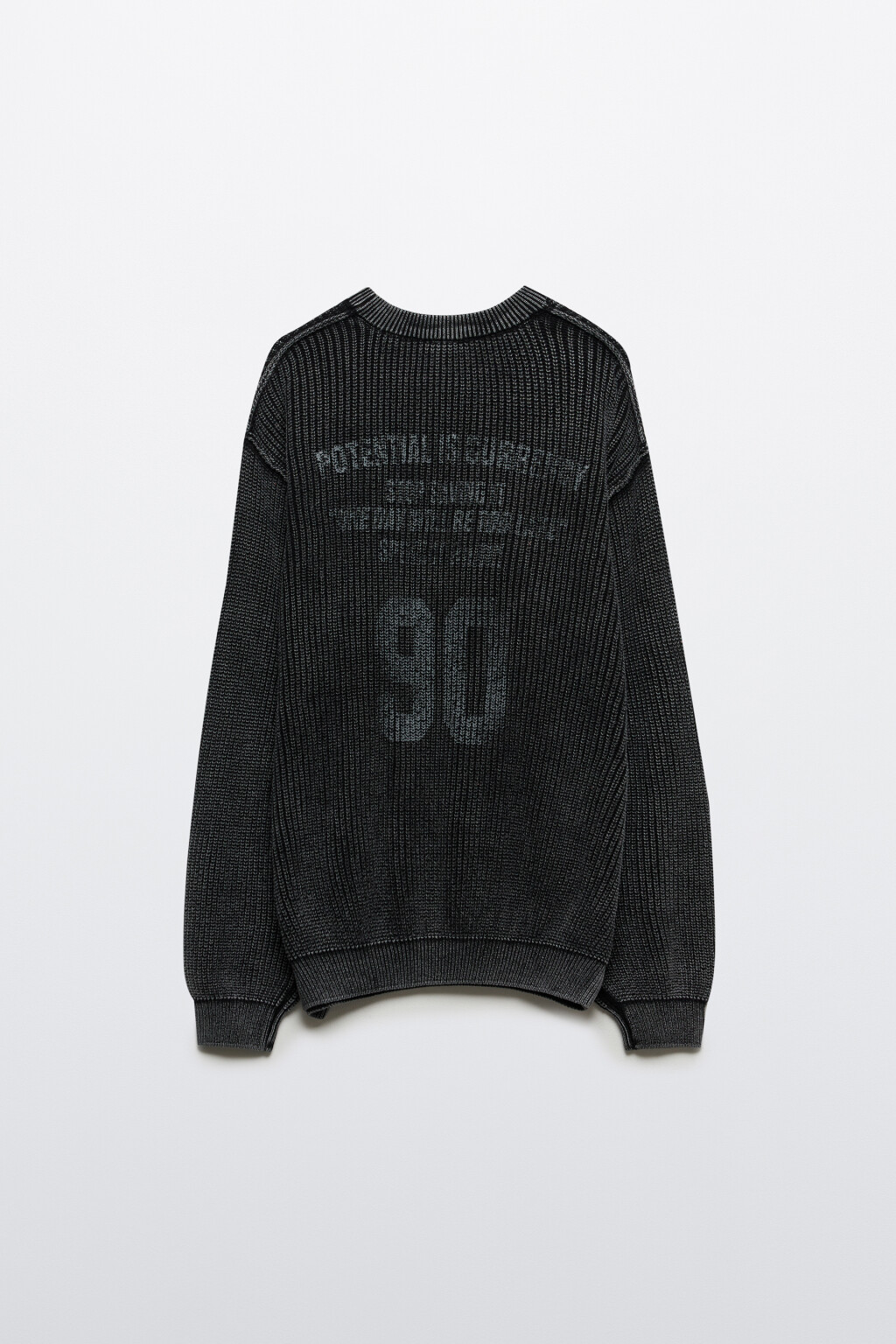 Джемпер вязаный с вареным эффектом - цвет синий - 9